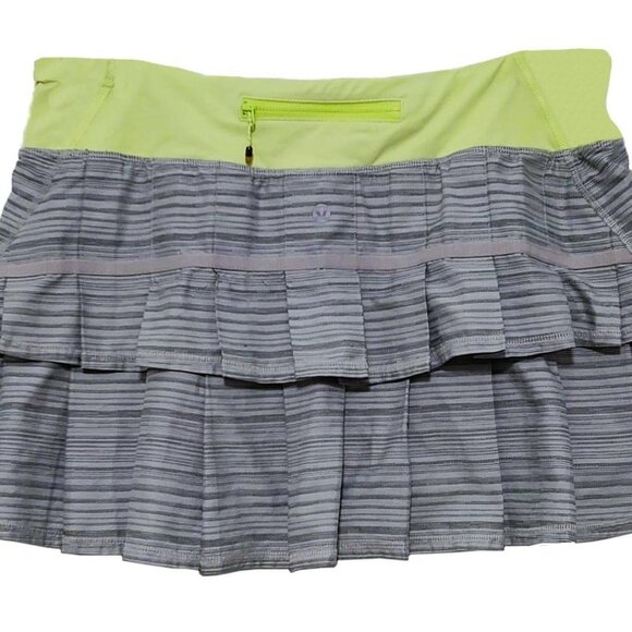 Lululemon Pace Setter Skirt in Silver Spoon Space Dye Clear Mint - Picture 6 of 9